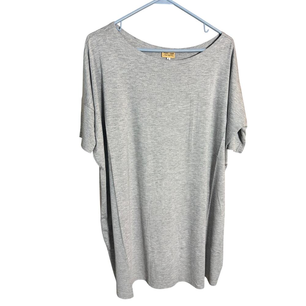 Piko 1988 Bamboo Tee Bundle 2 PC Pink Gray Short sleeve Oversized Soft‎ Comfy